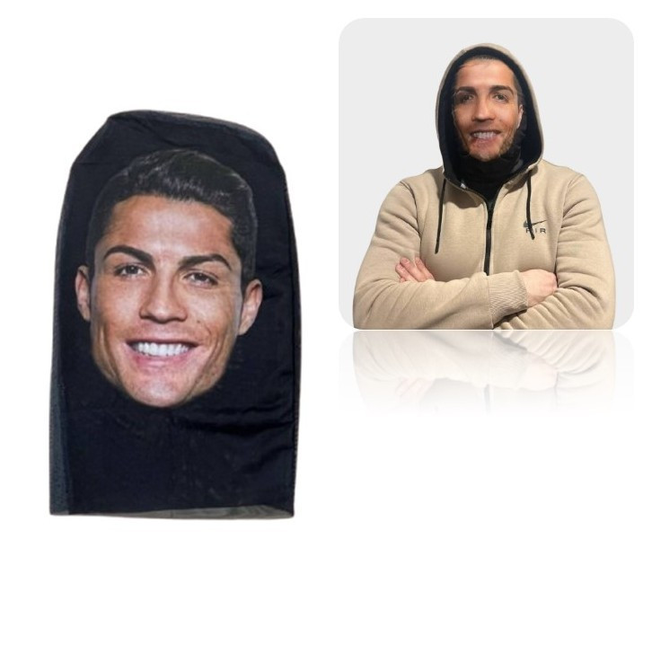 Повнолицева маска прикол з 3D-друком Face Mask Simulation Model 2, фото 1