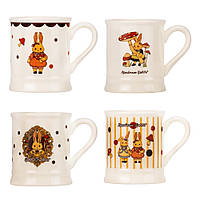 Керамічна чашка "Білий Кролик" 400 мл, 4 дизайни