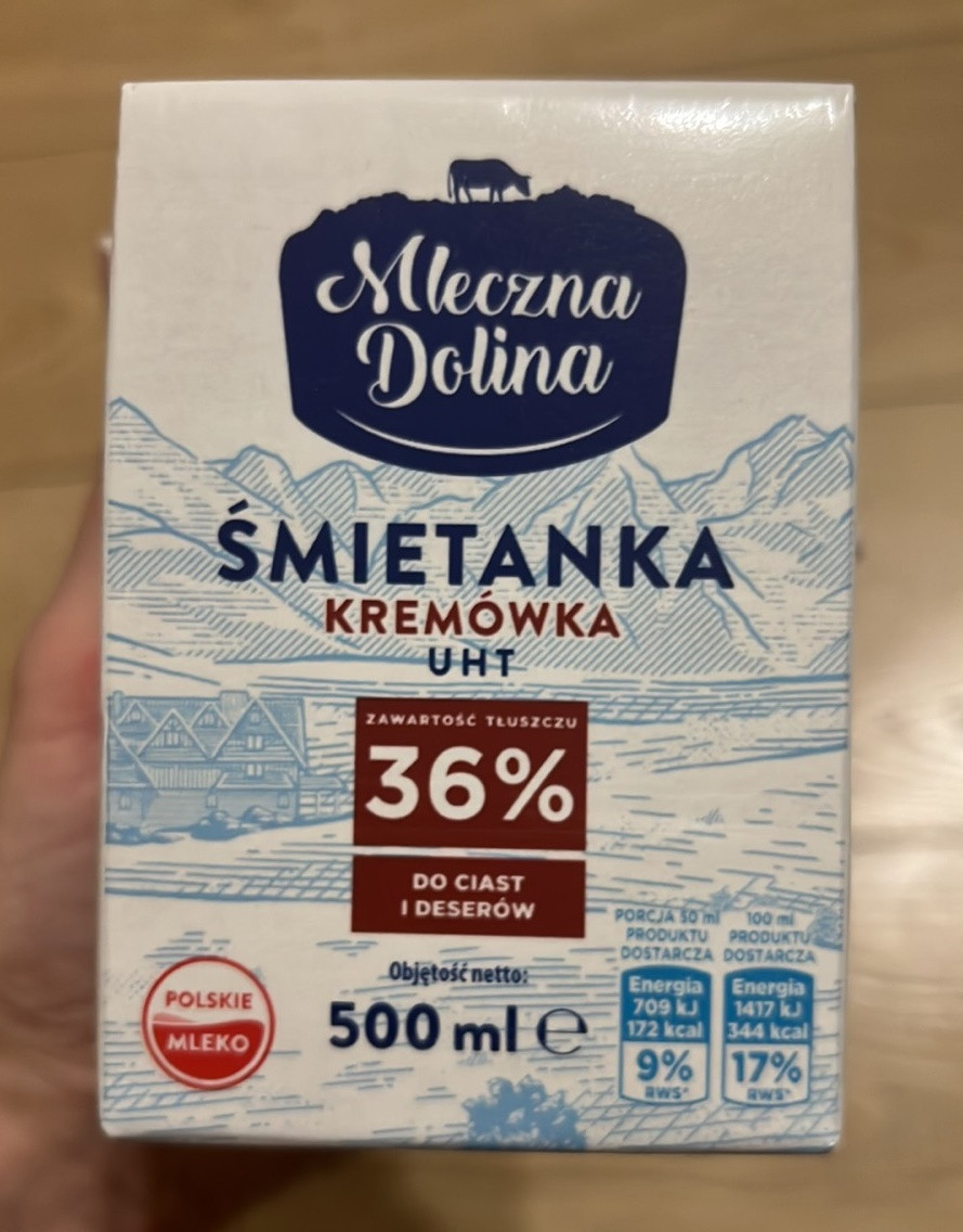 Вершки 36% Smietanka Mleczna Dolina 500мл