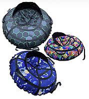 Тюбінг зі спинкою new (ваташка) 80 см, надувні санки дитячі, з камерою, крижана пВХ