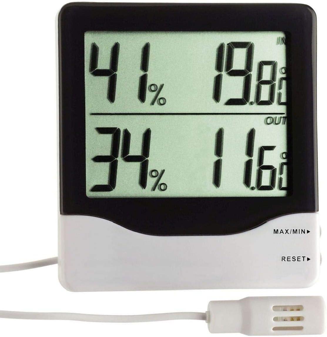 Цифровий кімнатний/вуличний термогігрометр з дротовим датчиком TFA 30.5013