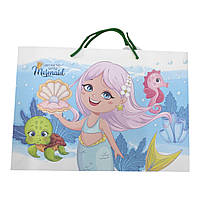 Подарунковий пакет дитячий "Русалонька" 35*24*9 см. No brand