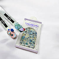 Прикраси мікс для нігтів набір блакитний