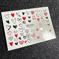 Наклейки для нігтів "Сердечка" CF 057