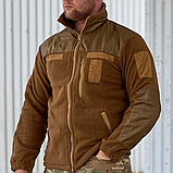 Флісова кофта тактична "ГРІЗЛІ" з накладками койот, фото 8