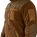 Флісова кофта тактична "ГРІЗЛІ" з накладками койот, фото 7