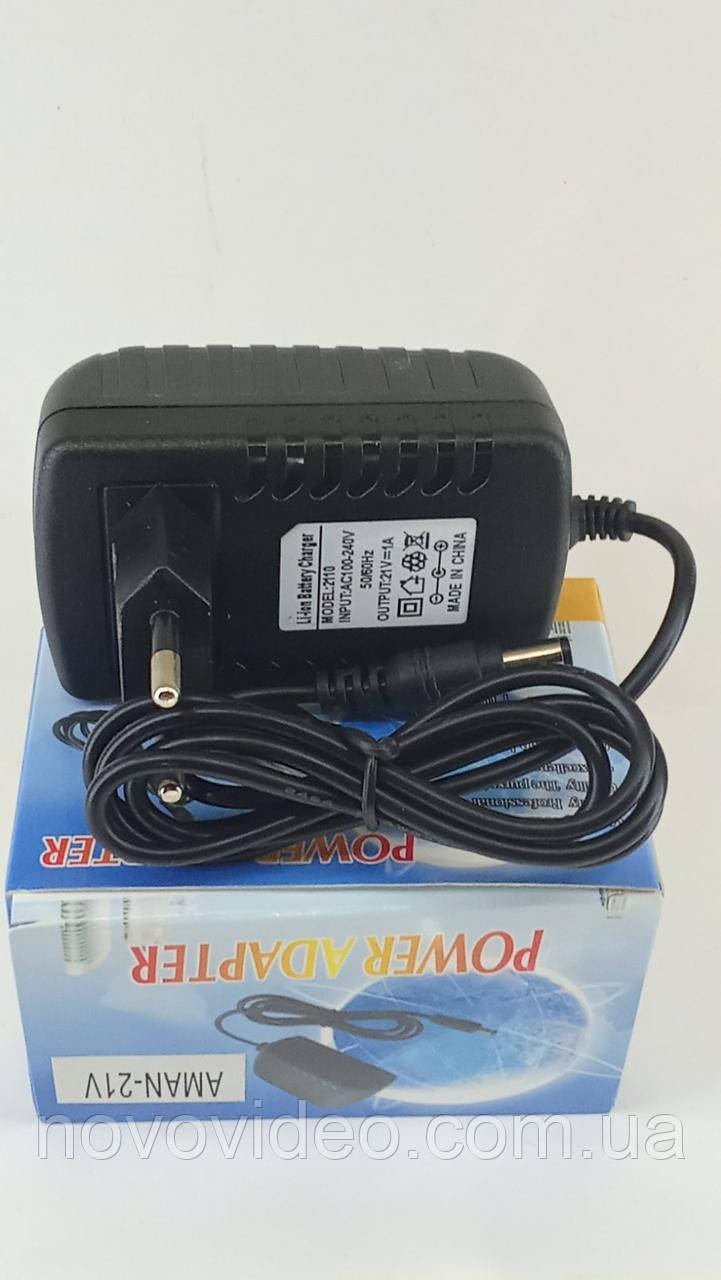 Зарядний пристрій 18 В (21 В) 1 A для Li-ion акумуляторів, 1A, фото 1