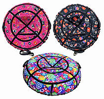 Тюбінг (ваташка) 100 см, надувні санки дитячі, Тік Ток підлітковий, з камерою та ручками, крижана пВХ