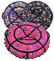 Тюбінг (ваташка) 100 см, надувні санки дитячі, Тік Ток підлітковий, з камерою та ручками, крижана пВХ