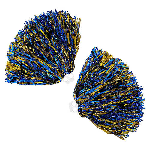 Помпоны махалки для черлидинга и танцев (2 шт) 32 см C-0833 Сине ...