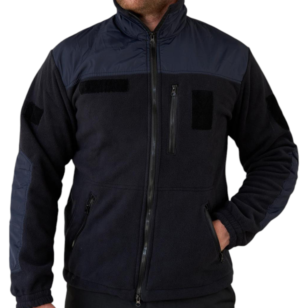 Флісова кофта тактична з накладками темно-синя ДСНС TM Military, фото 1