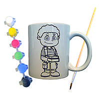 Набір для творчості кружка розмальовка "Школяр" 330 мл біла