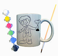 Набір для творчості кружка розмальовка "Урок хімії" 330 мл біла