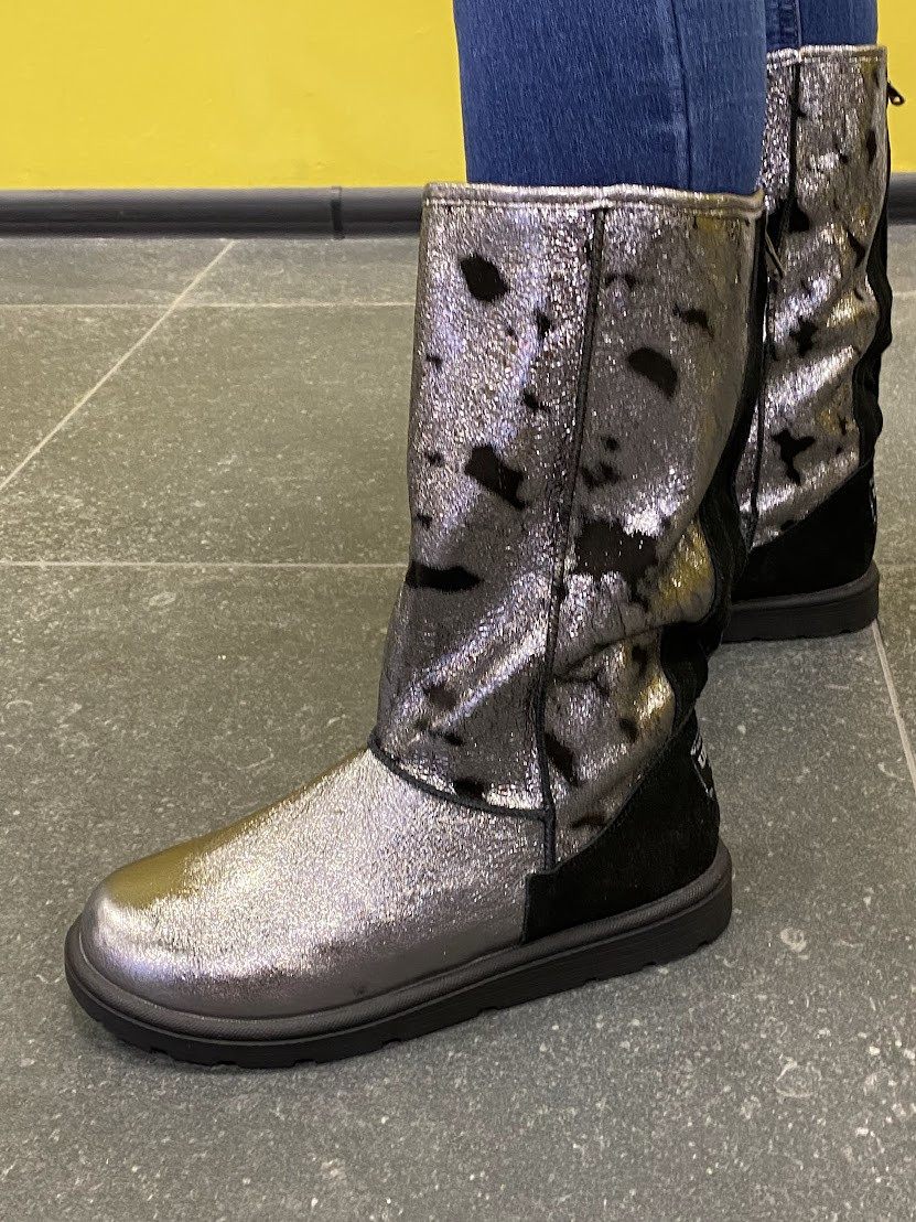 Ботінки уггі жіночі зимові Bistfor срібло