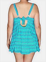 Купальник танкіні Sisianna 318001-10 синій-бірюзовий 54 56 58 60 62 український розмір, фото 3