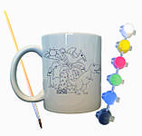Набір для творчості кружка розмальовка "Динозаври" 330 мл біла, фото 2