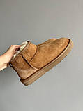 UGG Ultra Mini Chestnut 38 Уги жіночі короткі натуральний замш на хутрі, фото 4