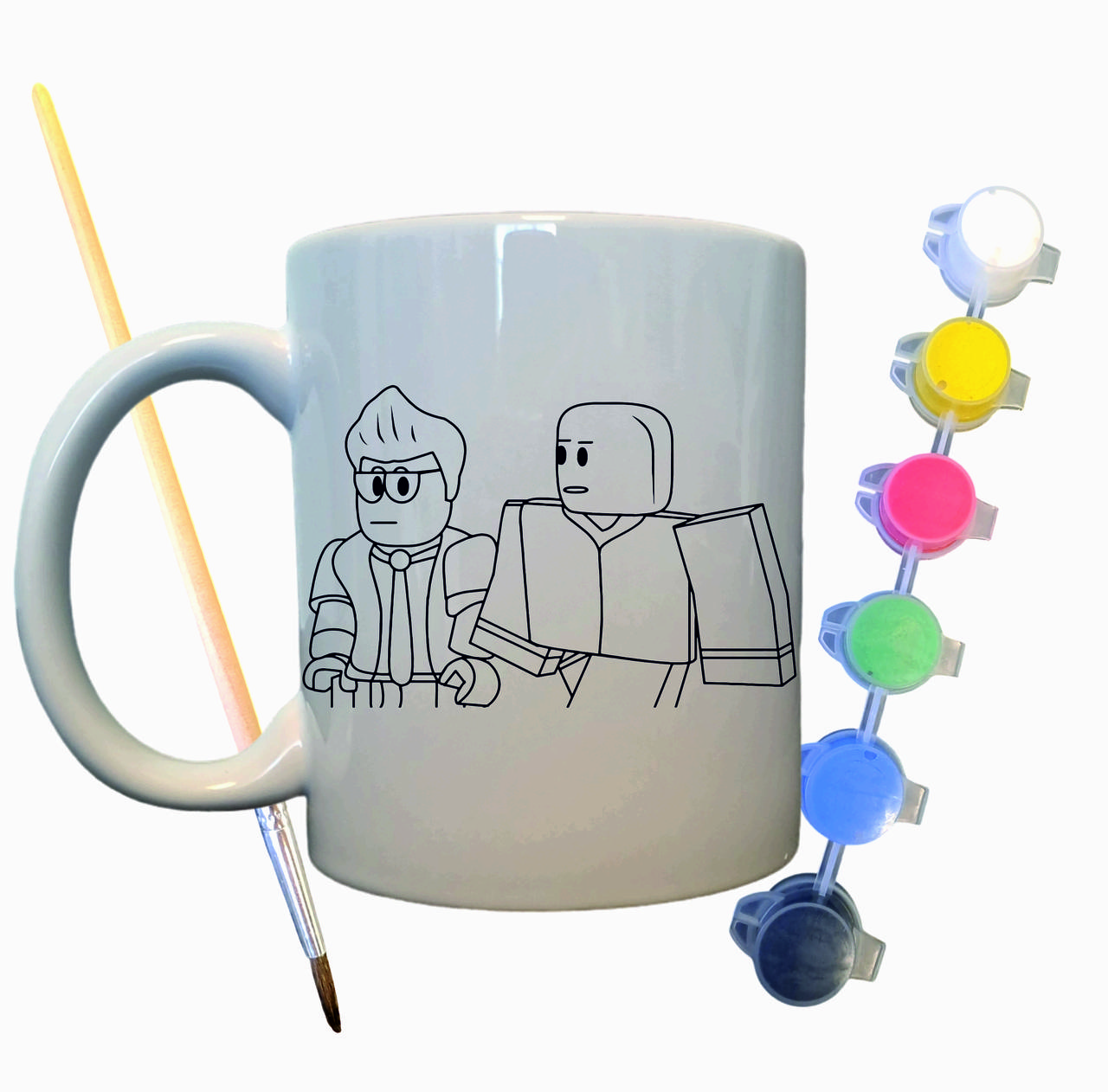 Набір для творчості кружка розмальовка "Віртуальна гра" 330 мл біла, фото 1