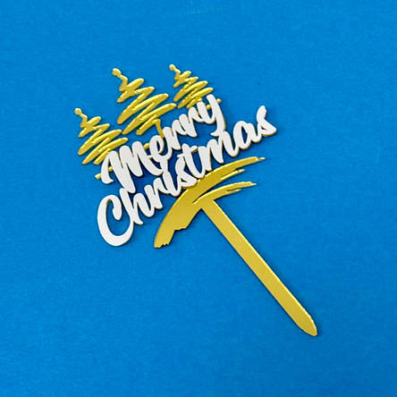 Акриловий топер "Merry Christmas", фото 2