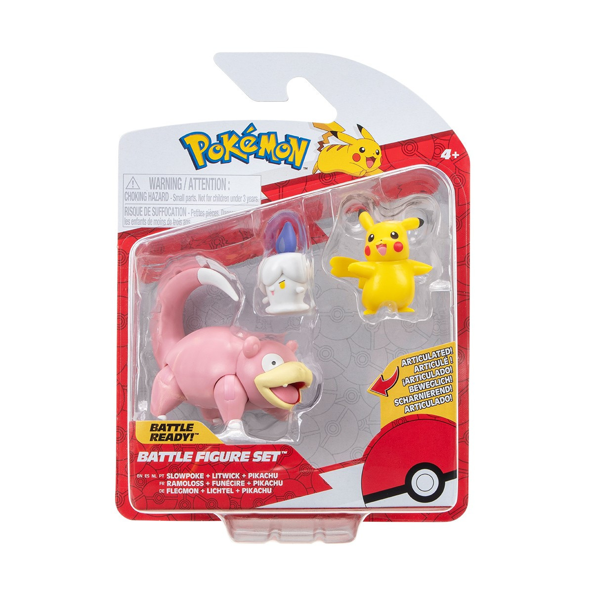 Набір ігрових фігурок POKEMON W18 — ПІКАЧУ, ЛІТВІК, СЛОУПОК