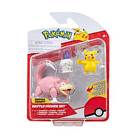 Набір ігрових фігурок POKEMON W18 — ПІКАЧУ, ЛІТВІК, СЛОУПОК