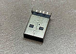 10 шт. Штекер монтажний USB 2.0 (AM) 4pin чорний, фото 5
