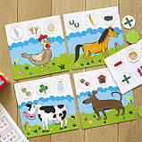 Навчальні пазли Хто живе на фермі IQ-club для дітей 13203005У Ranok-Creative, фото 3
