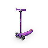 Самокат MICRO серії Maxi Deluxe LED фіолетовий, фото 2