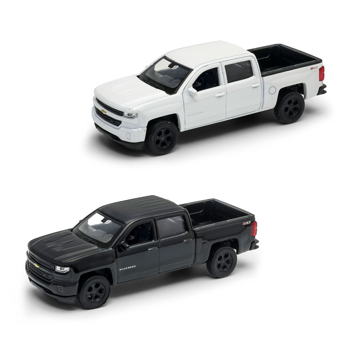 Автомодель — CHEVROLET SILVERADO 2017 (перламутрово-білий, чорний)