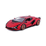 Автомодель - LAMBORGHINI SIÁN FKP 37  (асорті зелений металік, червоний металік, 1:24), фото 6