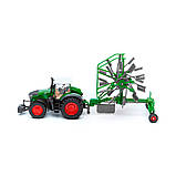 Модель - ТРАКТОР FENDT 1050 VARIO з роторними валковими граблями (10 cm), фото 3