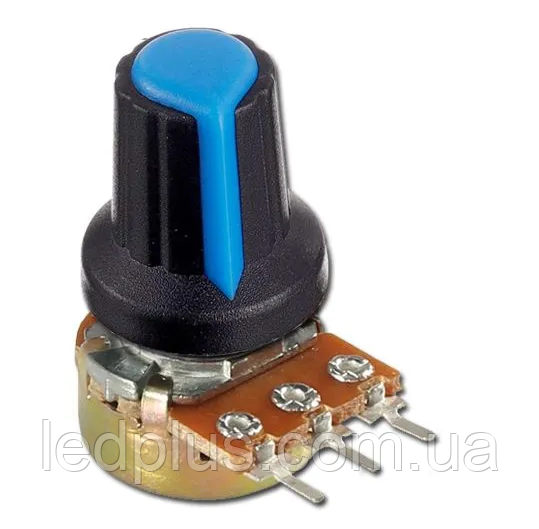 Резистор змінний 1 КОм із ручкою, фото 1