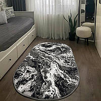 Килим овальний універсальний 1.0х2.0 м (основа з гумовими крапками) Т.Сірий Epic 23090690420