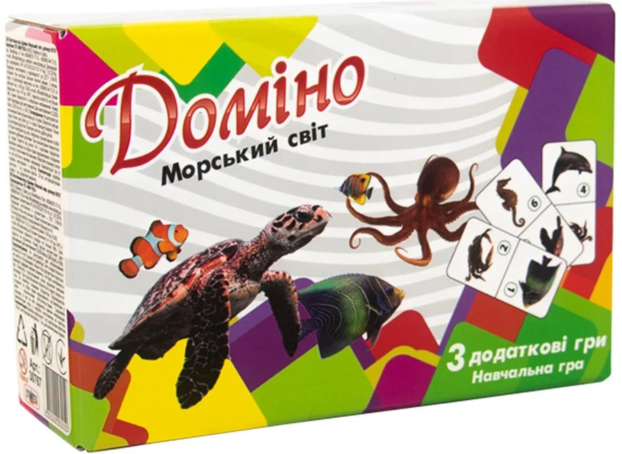 Настільна гра Доміно "Морський світ" 30767 (Strateg), фото 1