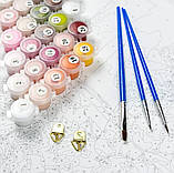 Набір для розпису SY6432 "Акварельне серце" розміром (40х50) (Strateg), фото 3