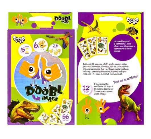 Настільна гра "DOOBL IMAGE DINO" DBI-02-05U (Danko Toys) (укр.)