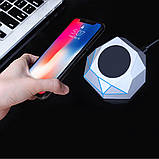 Бездров.зар. застряг для моб. тел.XOOPAR-GEO DOCK (сріб.,син.LED, microUSB-каб для виховань.від порту USB), фото 6
