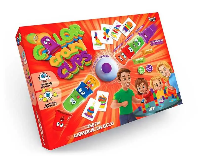 Настільна гра "Color Crazy Cups" CCC-01-01U (Danko Toys) (укр.)