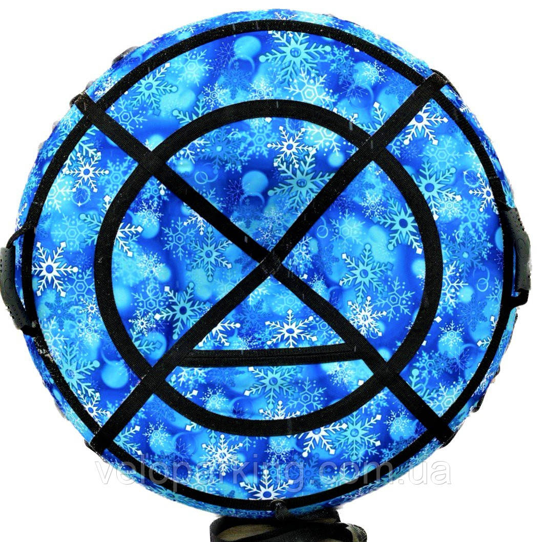 Тюбінг (ваташка) 120 см, надувні санки дитячі Сніжинка, з камерою, крижана пвх, підлітковий для хлопчика