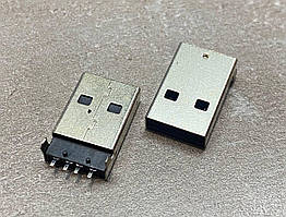 10 шт. Штекер монтажний USB 2.0 (AM) 4pin чорний