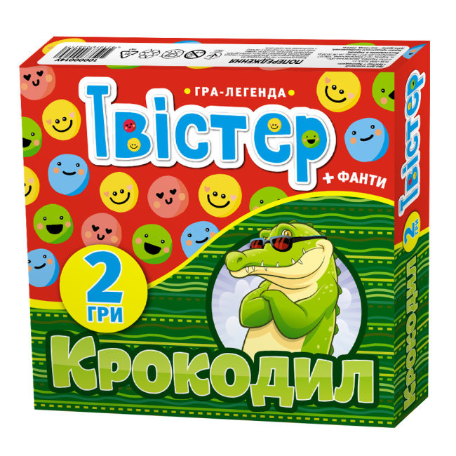 Гра Твістер + Крокодил (2 гри) 10100649У (Ранок)