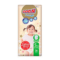 Трусики-підгузки GOO.N Premium Soft для дітей 12-17 кг (розмір 5(XL), унісекс, 36 шт.)