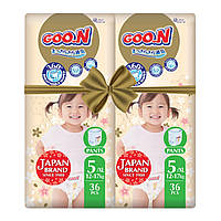 Трусики-підгузки GOO.N Premium Soft для дітей 12-17 kg (розмір 5(XL), унісекс, 72 шт.)