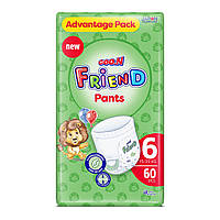 Трусики-підгузки GOO.N FRIEND для дітей 15-25 кг (розмір 6, унісекс, 60 шт.)