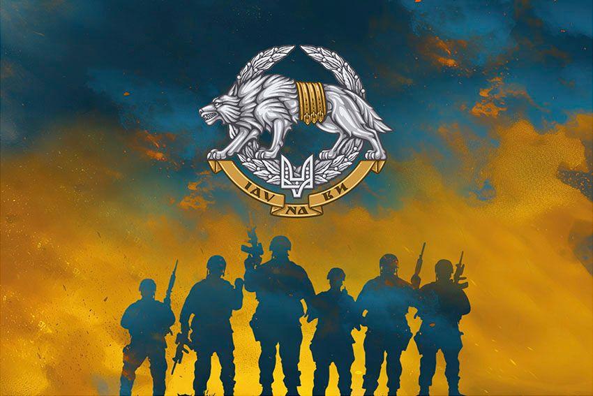 Прапор ССО України Воїни світла синьо-жовтий