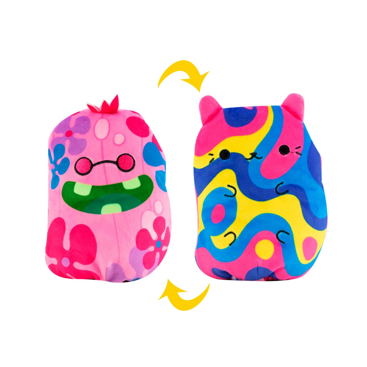 М’яка іграшка Cats Vs Pickles 2 в 1 – КОТИК ТА ОГІРОК ПІНКІ, фото 1