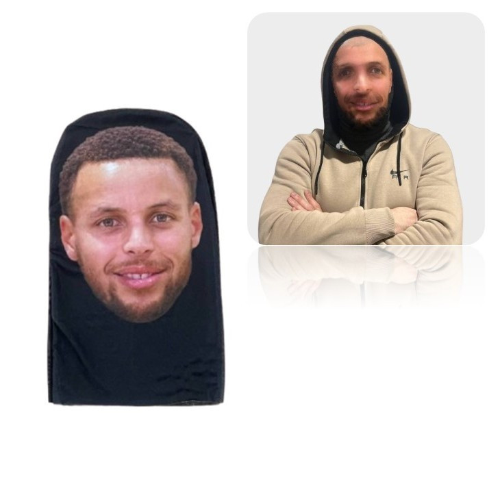 Повнолицева маска прикол з 3D-друком Face Mask Simulation Model 3