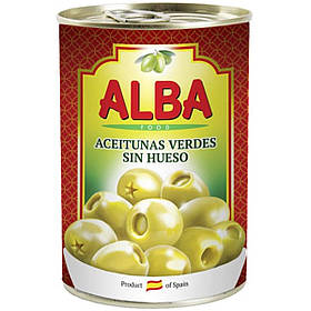Оливки Alba Food Зелені без кісточки ж/б 300 мл