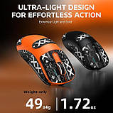 Бездротова мишка ATTACK SHARK X3 Orange | Сенсор PAW3395 | 65 годин акум, фото 6