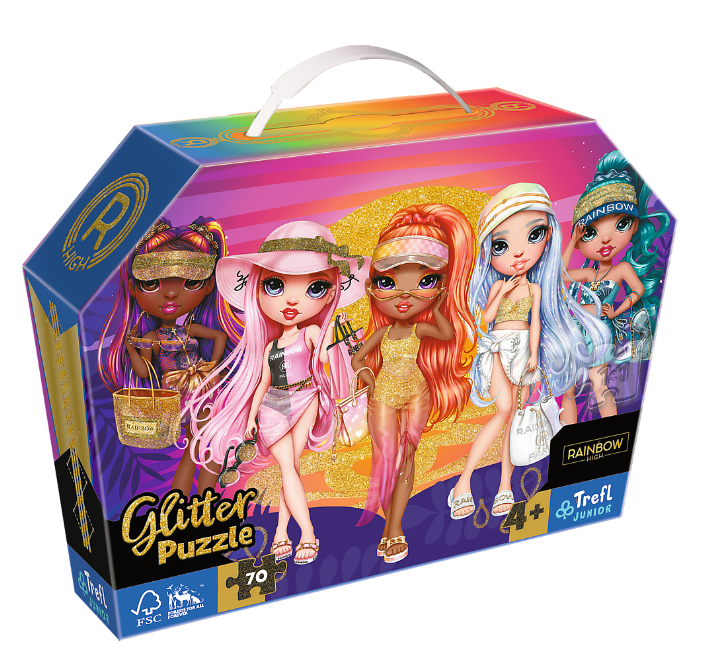 Пазли Глітерні Ляльки Rainbow High. Glitter Dolls (70 елм.) 53020 (Trefl)